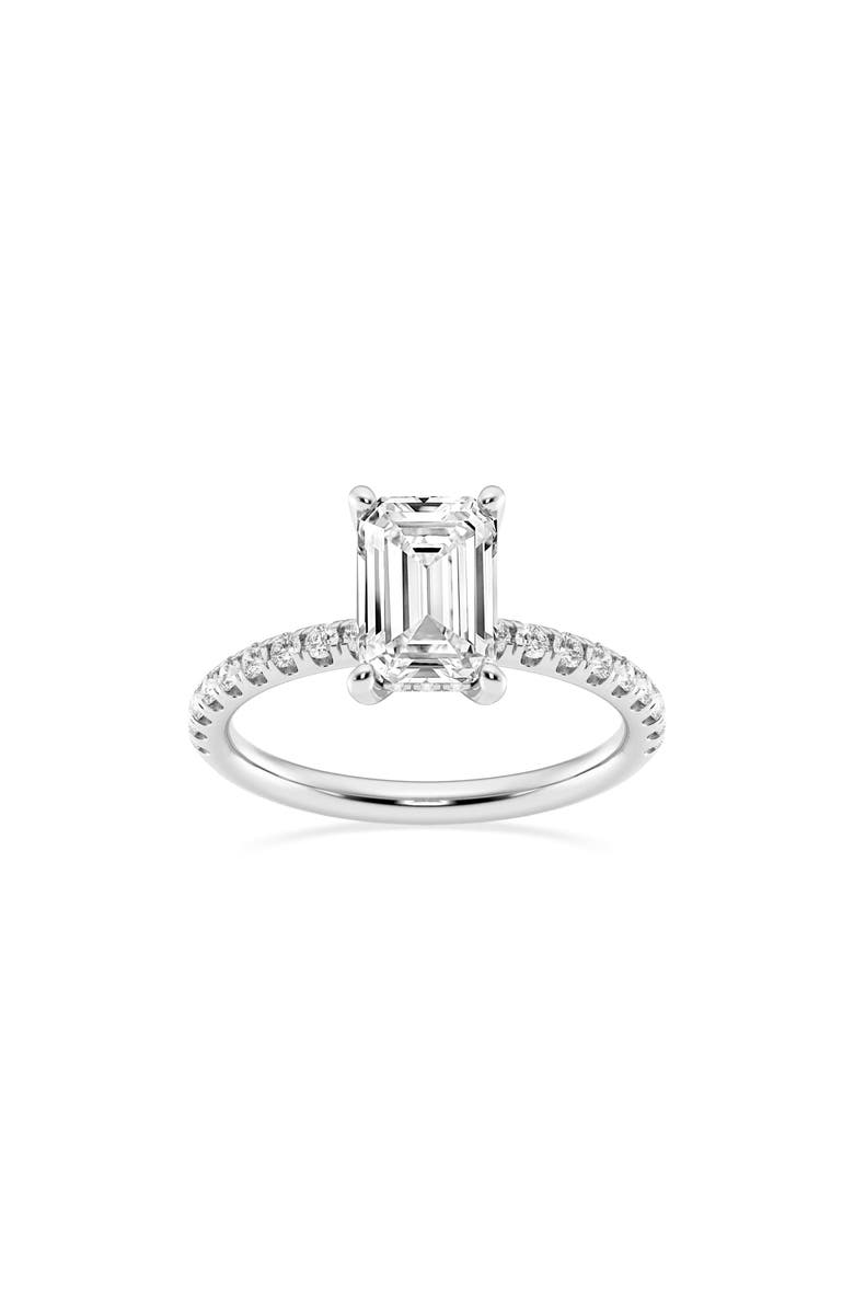 Badgley Mischka Collection 14K Gold Emerald Cut Lab Created Diamond Ring - 2.20ct., Alternate, color,