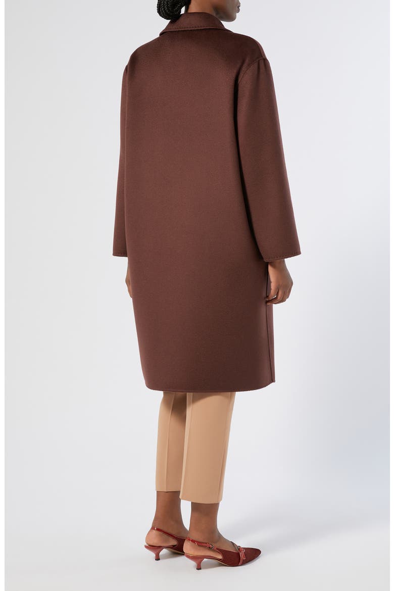 Oche Double Breasted Wool Coat, Alternate, color, BORDEAUX