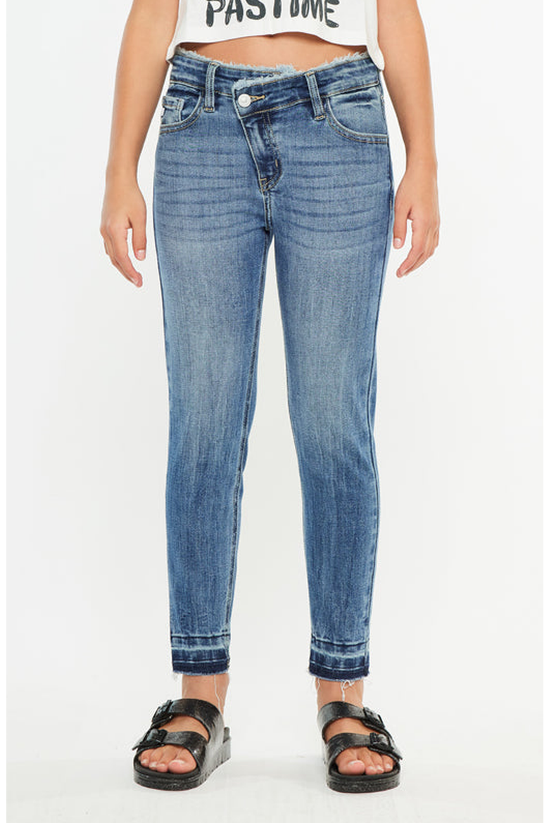 Pomey High Rise Ankle Skinny Jeans, Main, color, Medium Wash