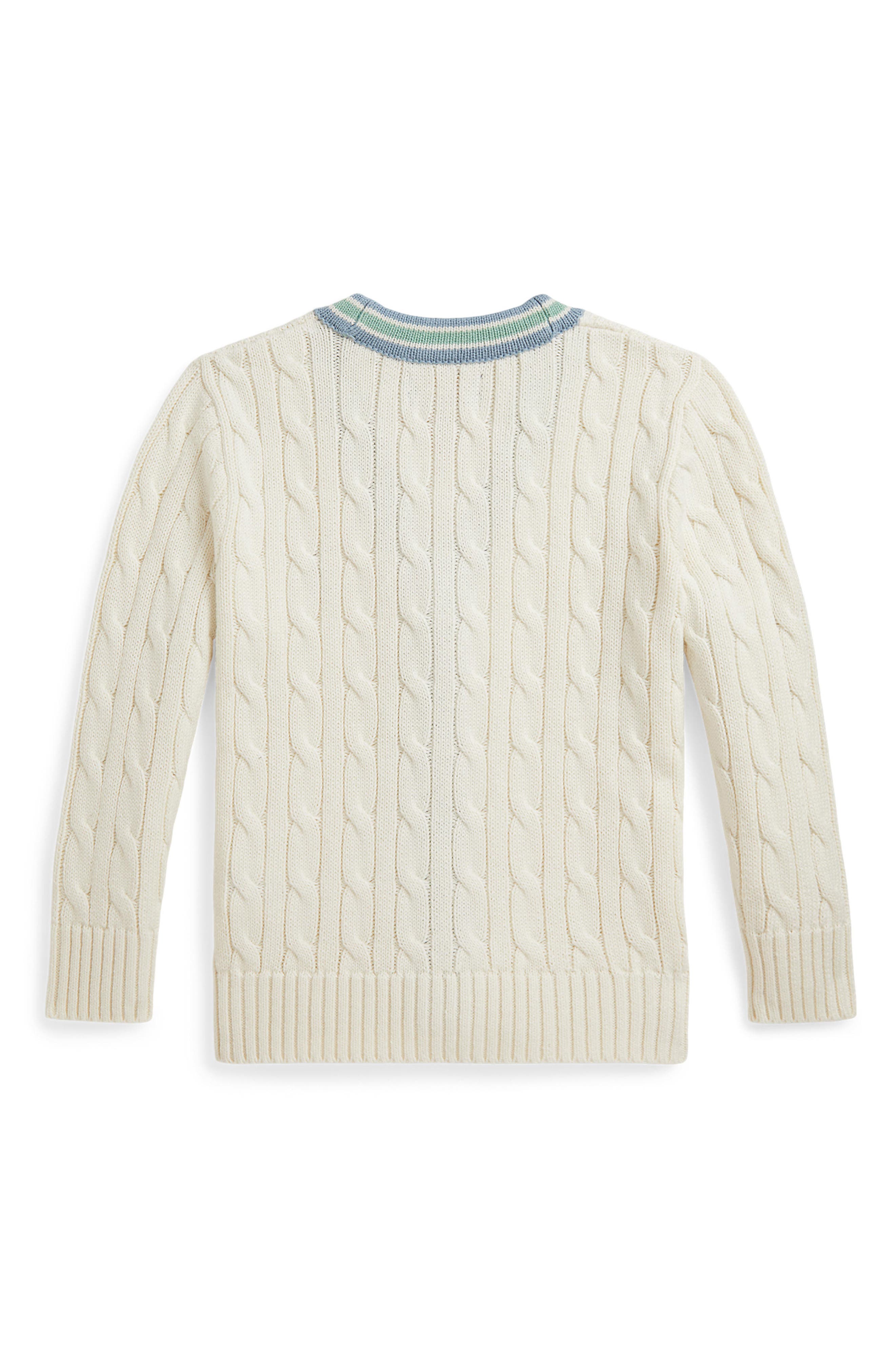 Polo Ralph Lauren Kids' Cabled Cotton Button-Up Cardigan (Men) | Nordstrom