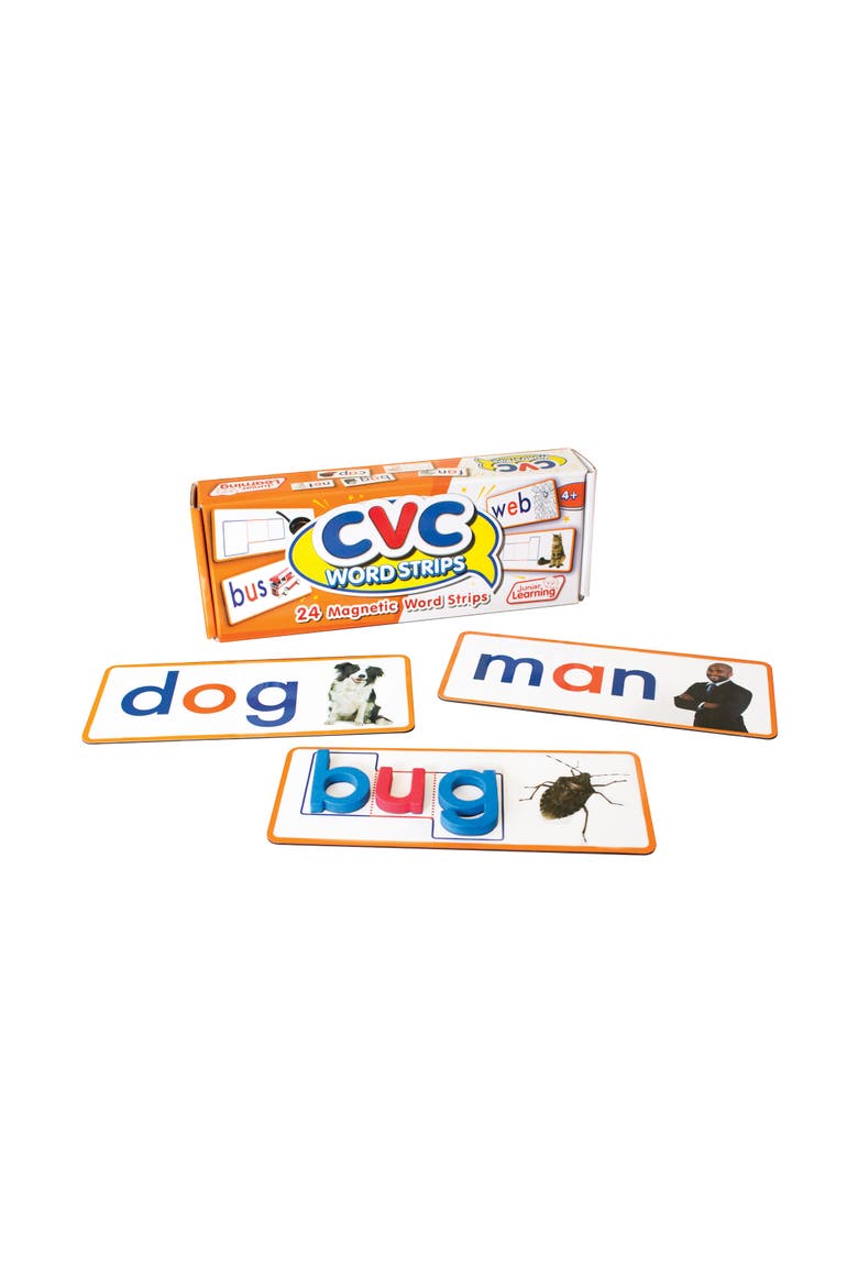 Cvc Word Strips Magnetic Learning Set, Main, color, Multicolored