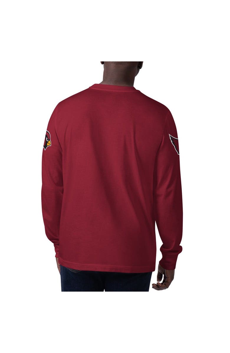 STARTER Men's Starter Cardinal Arizona Cardinals Clutch Hit Long Sleeve T-Shirt, Alternate, color, Cardinal