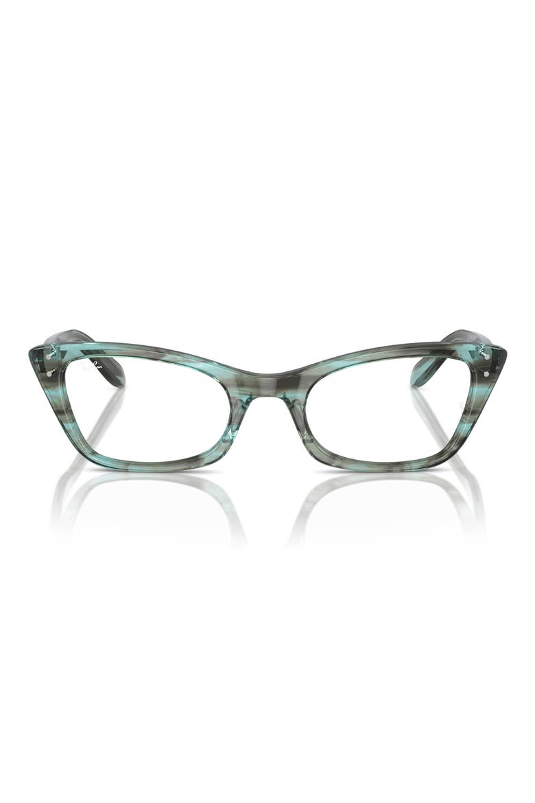 51mm Cat Eye Optical Glasses, Main, color, STRIPED GREEN