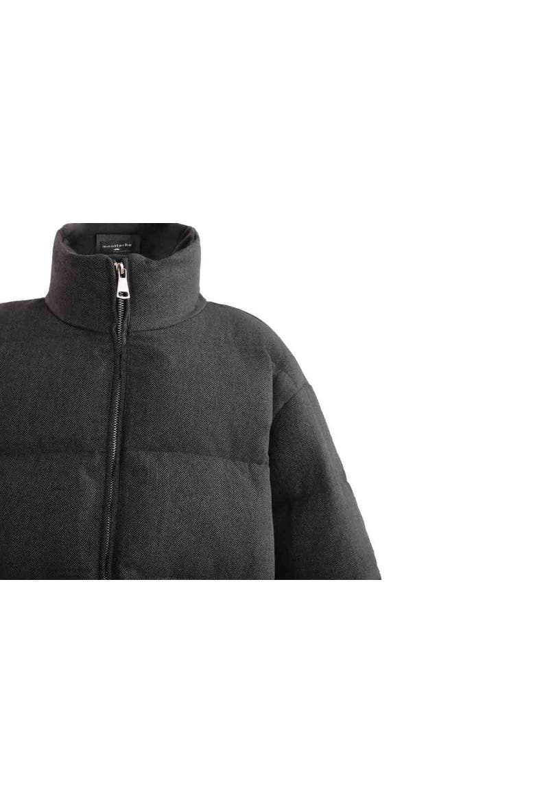 Puffer Jacket with High Collar, Alternate, color, Black