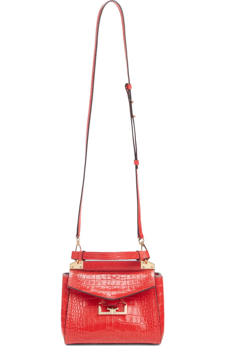 Givenchy Mini Mystic Croc Embossed Leather Satchel, Alternate, color,