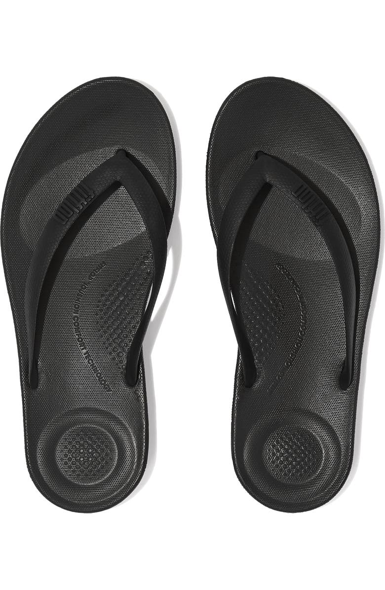 FitFlop Iqushion ergonomic flip-flops, Alternate, color, Black