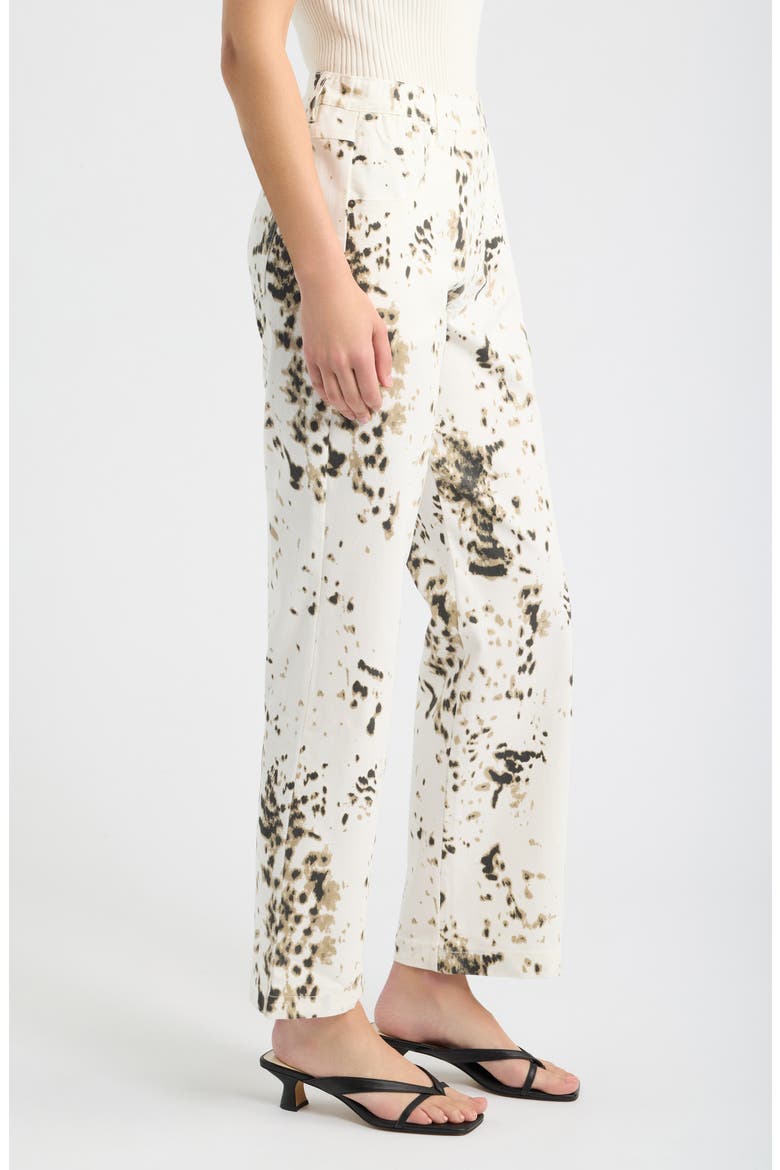 Pony Print Straight Leg Denim Leggings, Alternate, color, WHITE