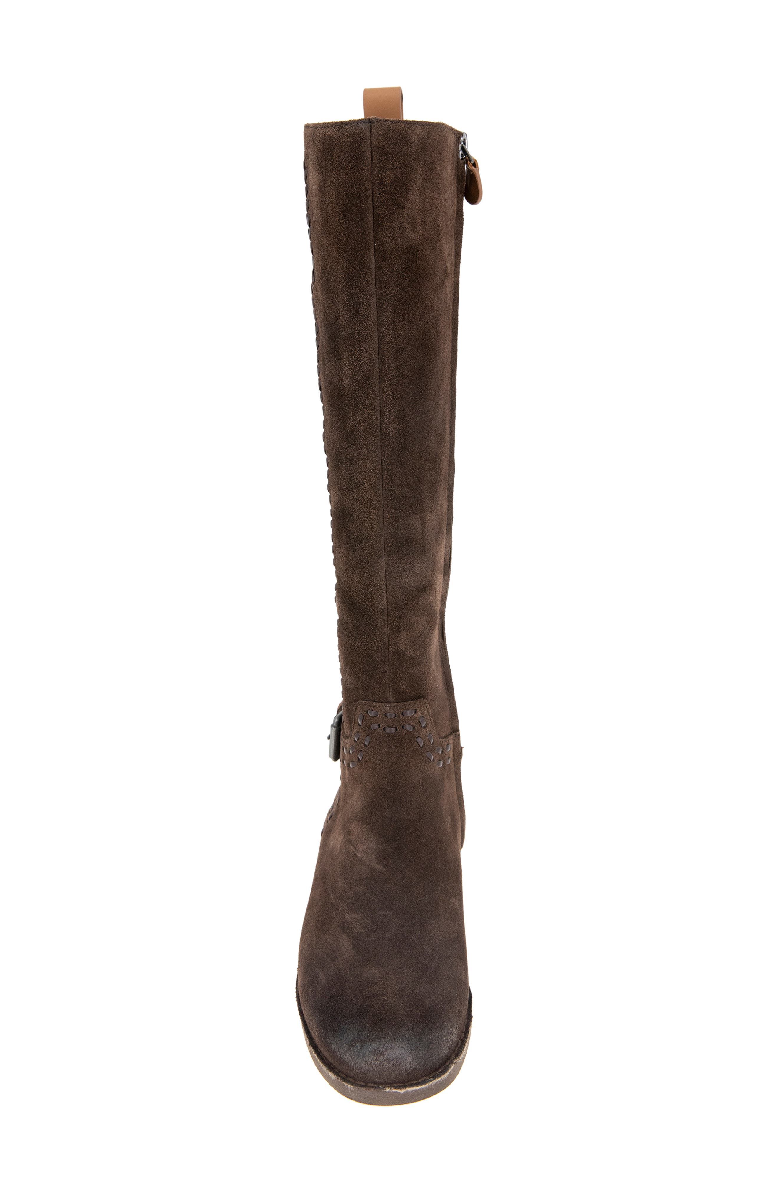 Elmwood Knee High Boot, Alternate, color, CHOCOLATE SUEDE