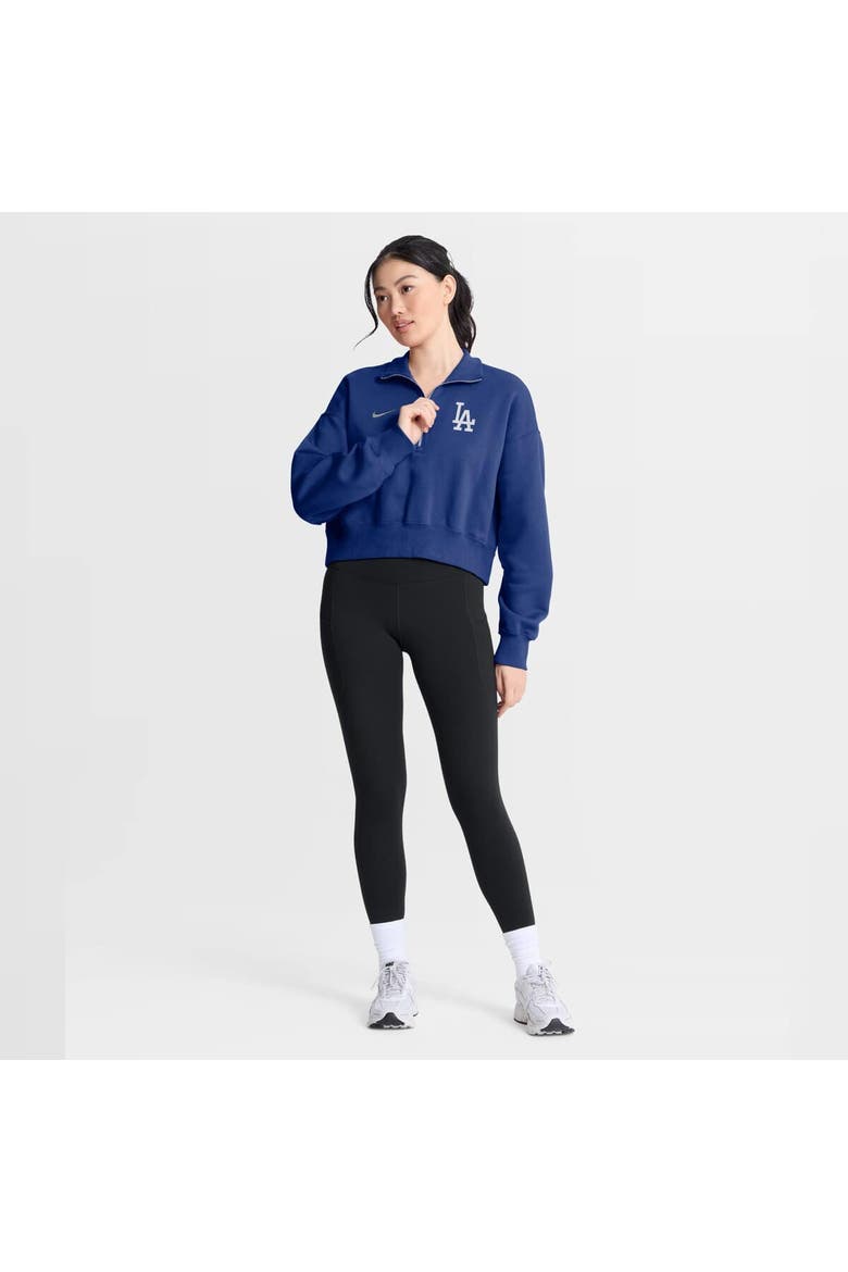 Women's Nike Royal Los Angeles Dodgers Primetime Phoenix Fleece Half-Zip Sweatshirt, Alternate, color, Royal