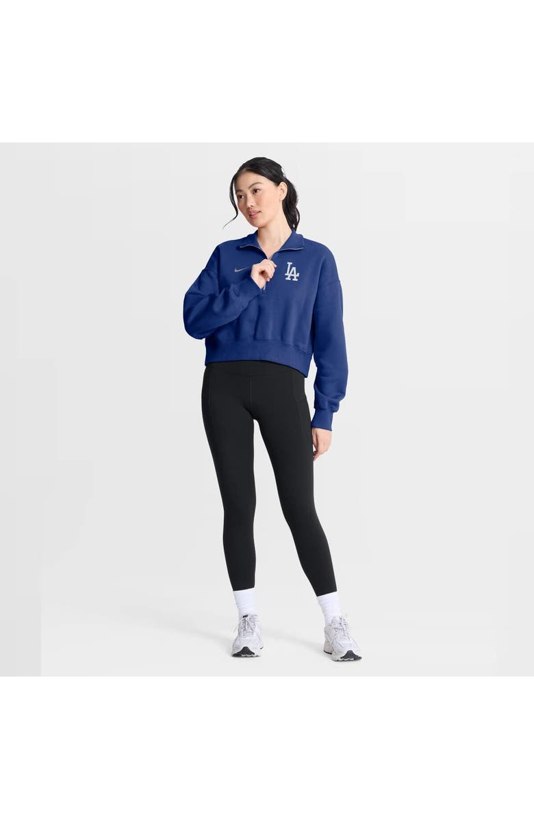 Nike Women's Nike Royal Los Angeles Dodgers Primetime Phoenix Fleece Half-Zip Sweatshirt, Alternate, color, Royal