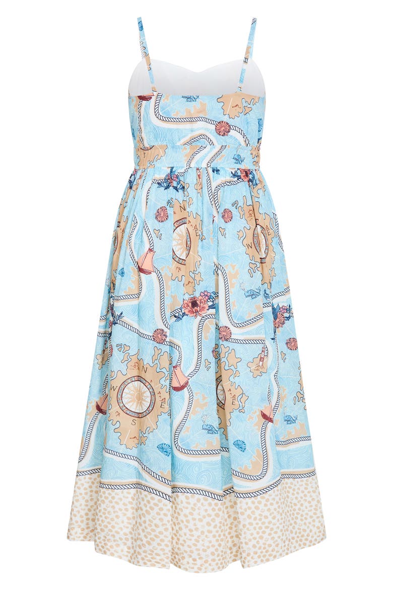 Voyage Print Maxi Dress, Alternate, color, VOYAGE BDR
