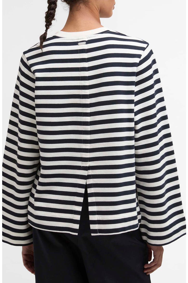 Layla Stripe Sweatshirt, Alternate, color, CLOUD/ DARK NAVY STRIPE