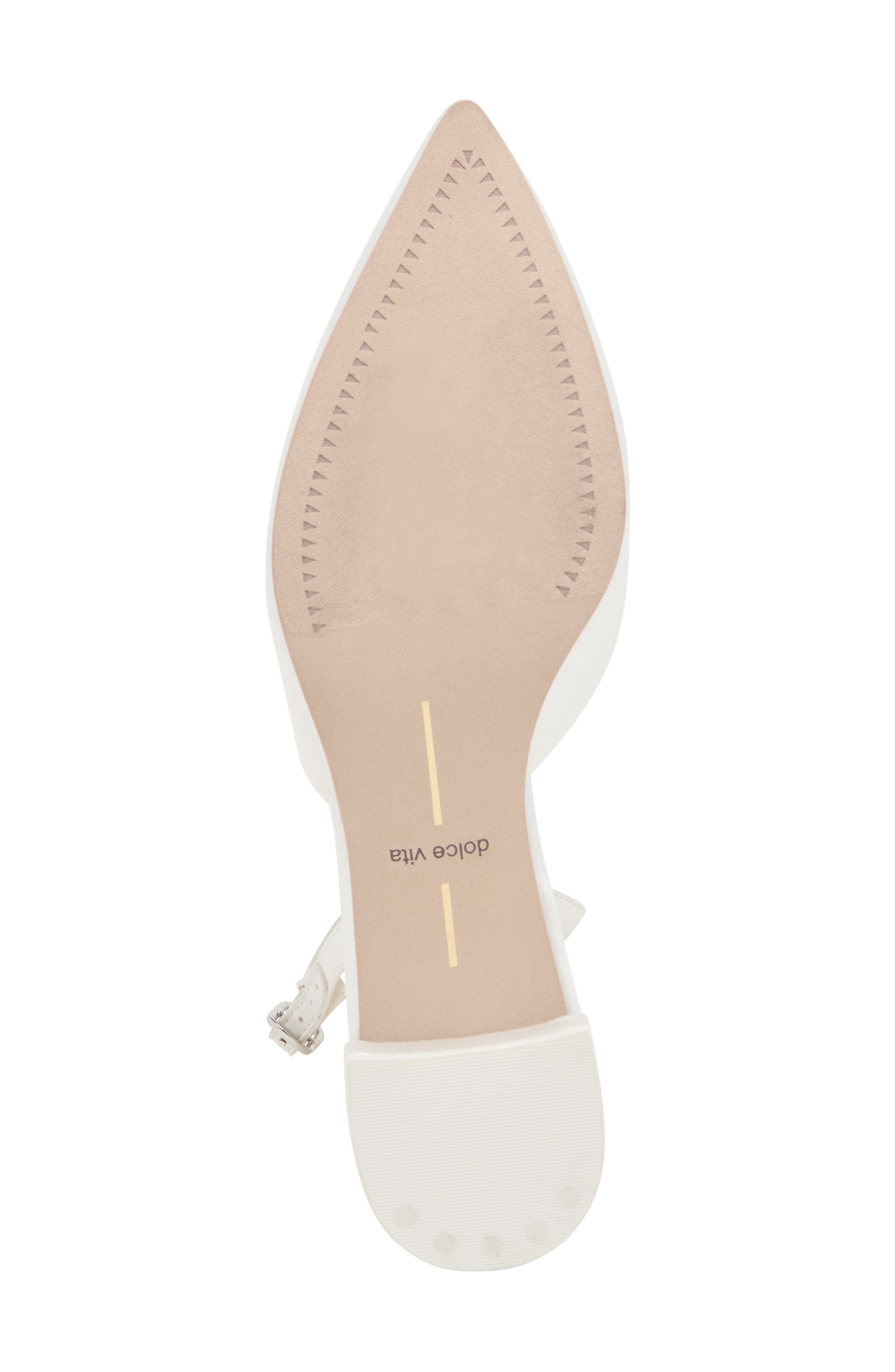 Dolce Vita Carel Pointed Toe Slingback Pump, Alternate, color, True White Satin