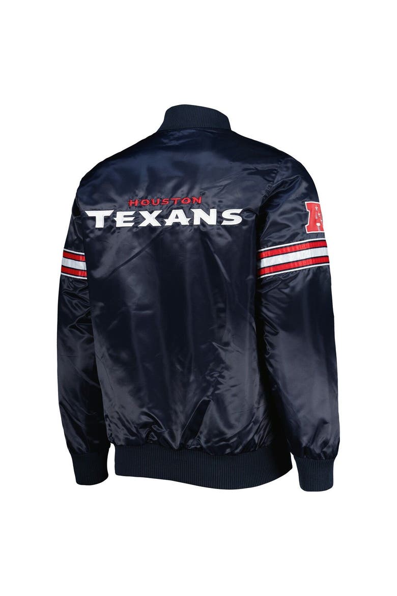 Men's Starter Navy Houston Texans The Pick and Roll Full-Snap Jacket, Alternate, color, Navy