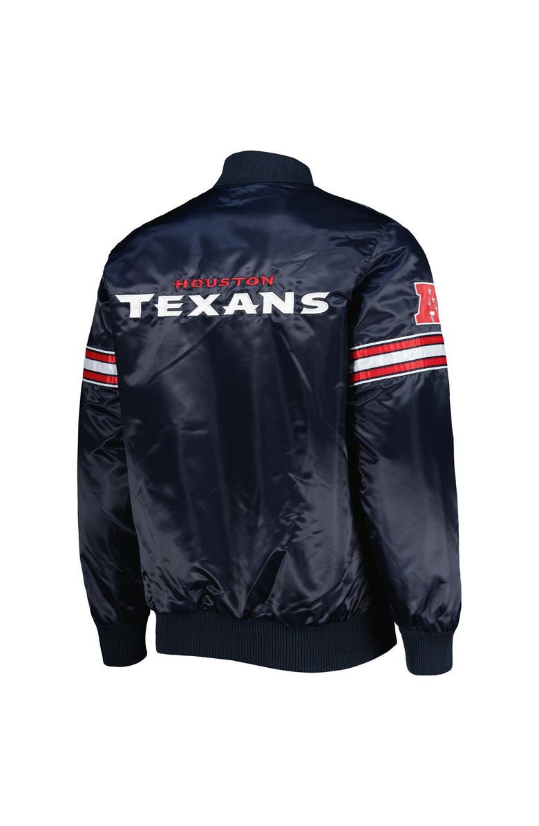 STARTER Men's Starter Navy Houston Texans The Pick and Roll Full-Snap Jacket, Alternate, color, 