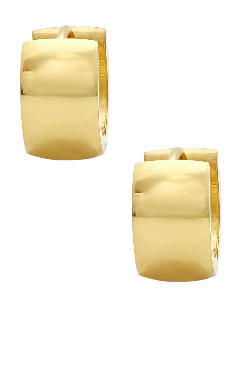 HMY JEWELRY Thick Huggie Hoop Earrings, Main, color, Yellow