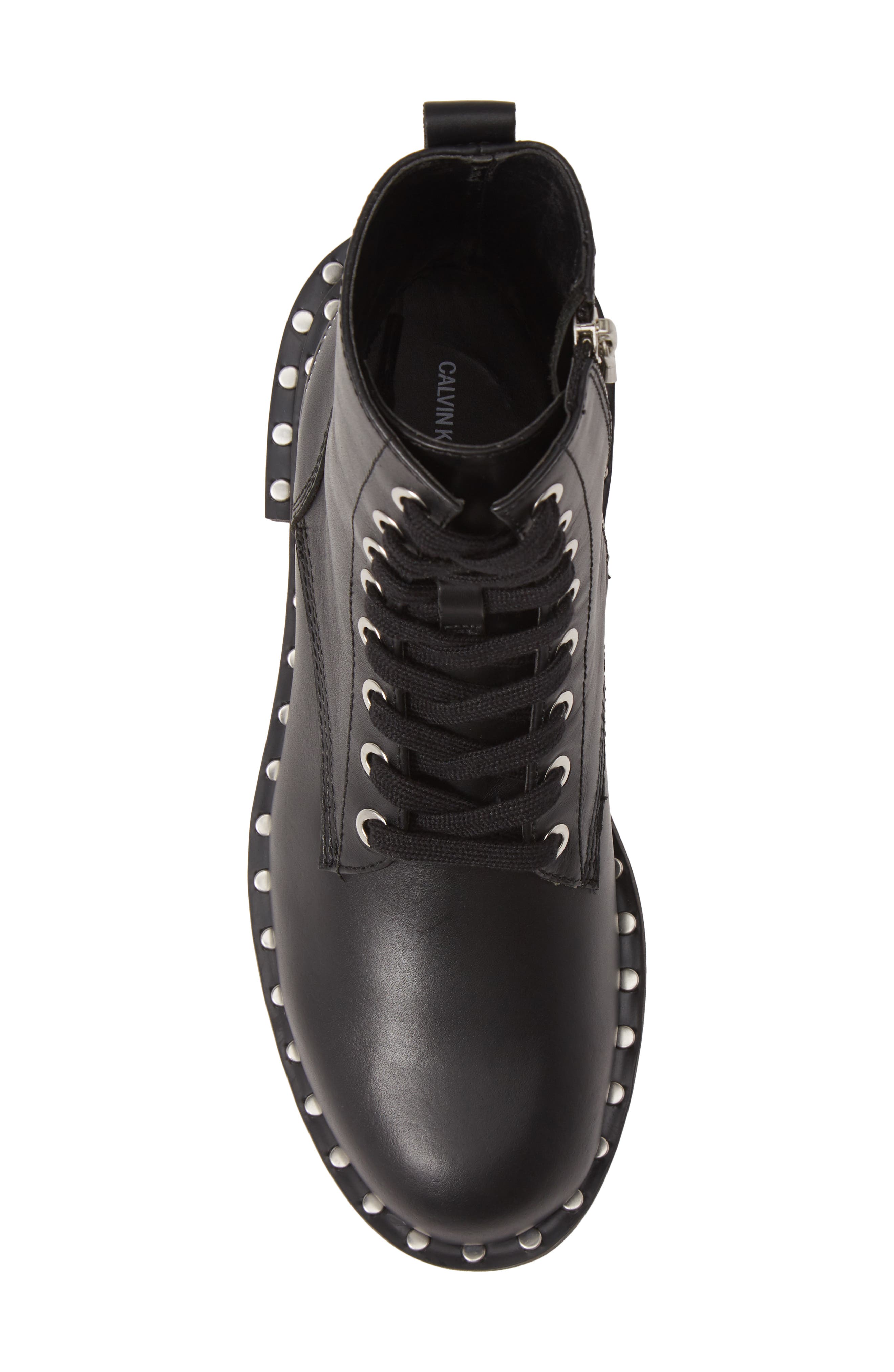 Calvin Klein Jeans Nannie Stud Welt Combat Boot, Alternate, color, 