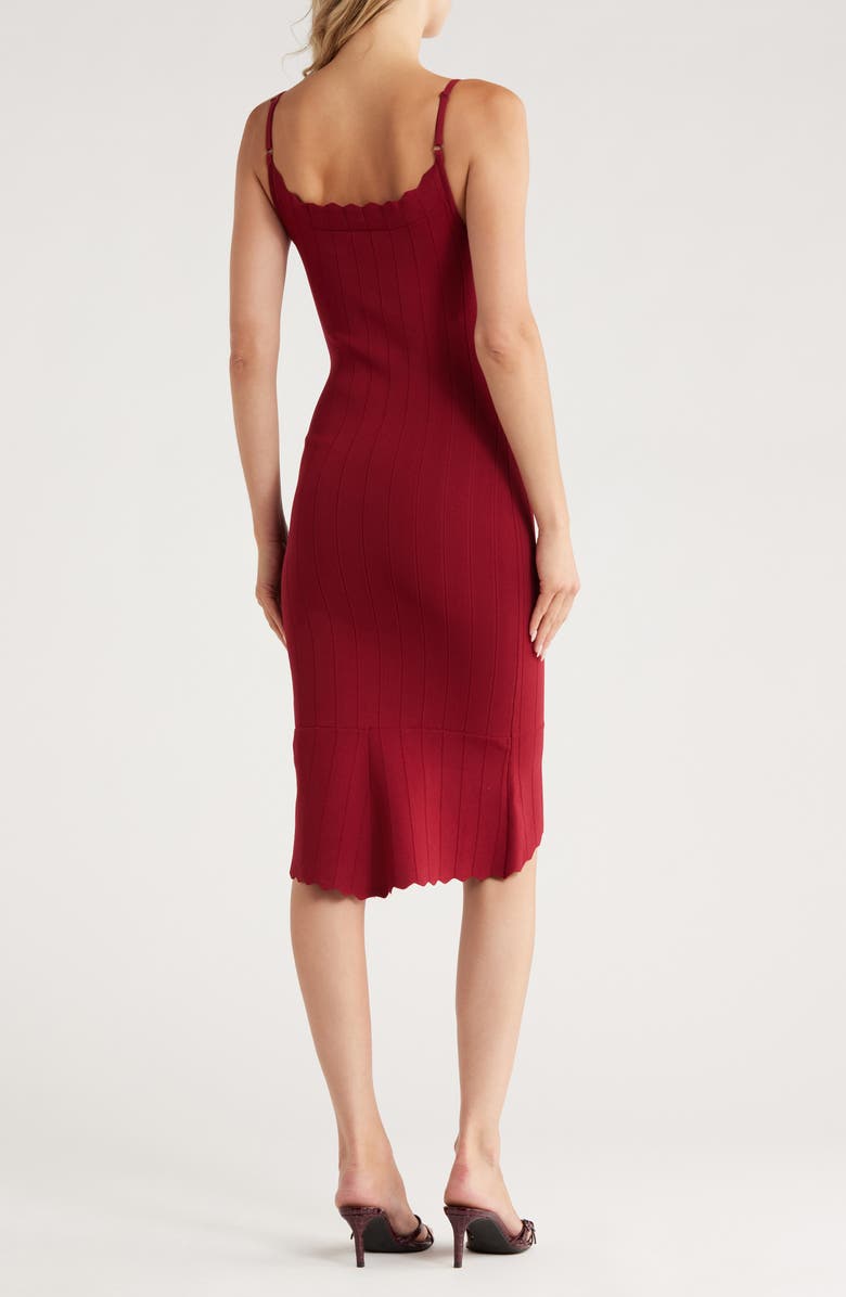 L'AGENCE Asa High-Low Cocktail Sweater Dress, Alternate, color, Dark Wine