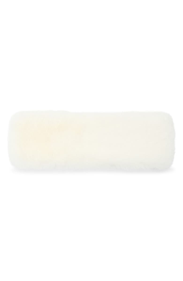 BCBG Faux Fur Headband, Main, color, Ivory