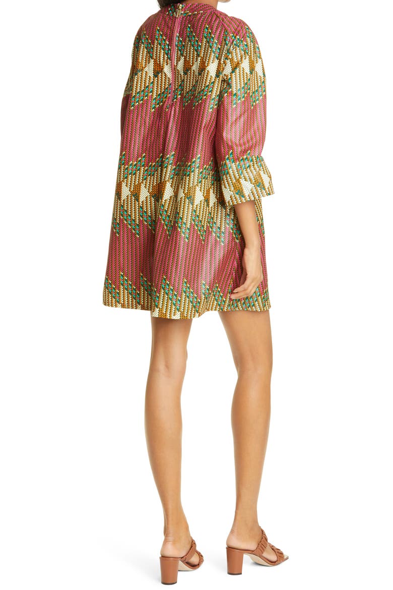 Pomp Print Minidress, Alternate, color, PINK GEO FANCY PRINT
