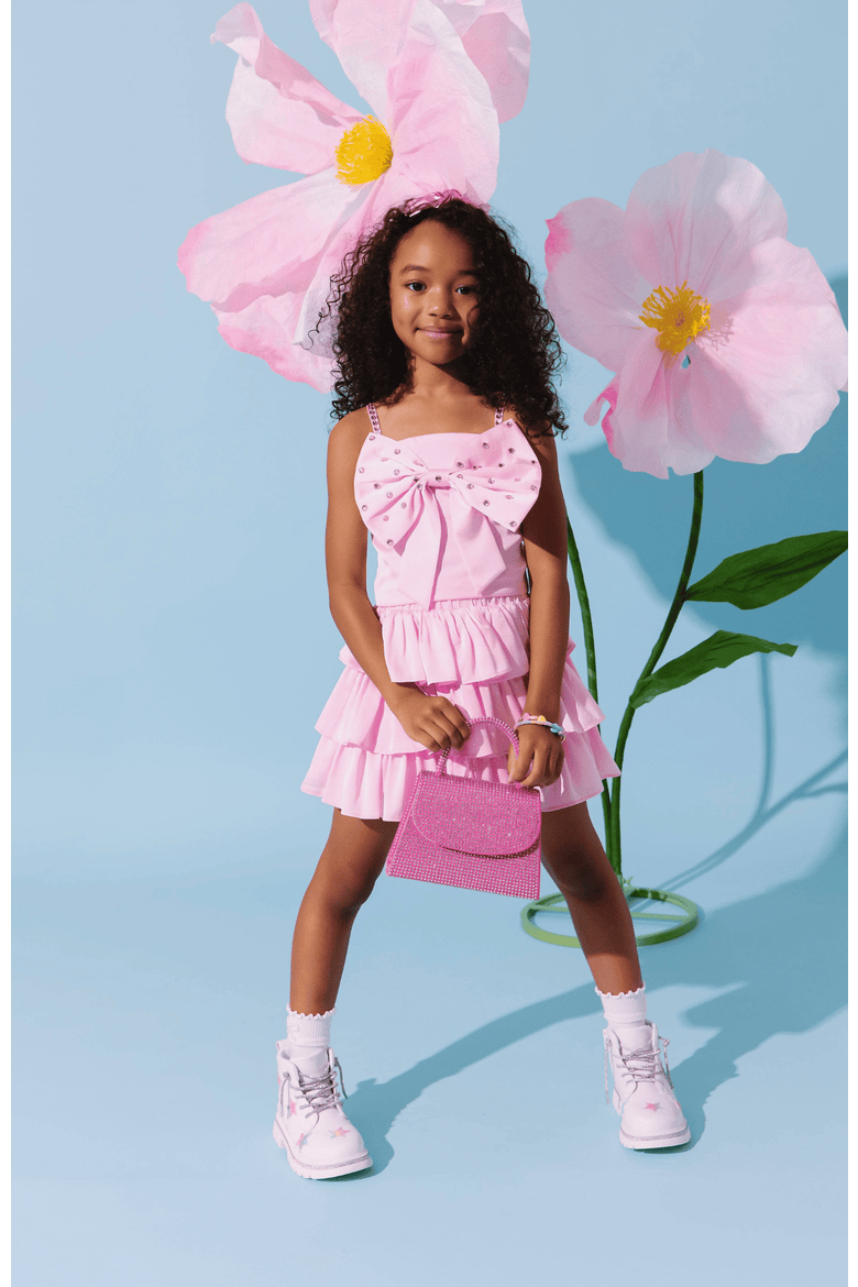 Crystal Big Bow Set, Alternate, color, Pink