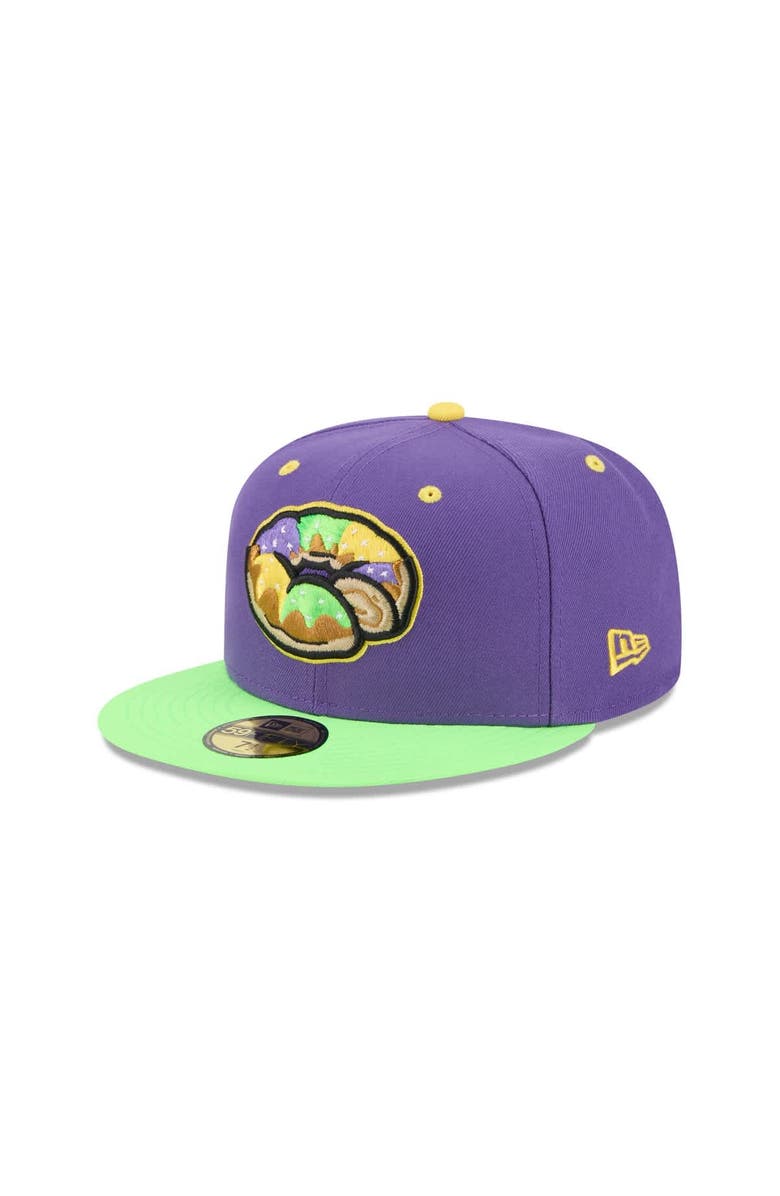 New Era Men's New Era Purple Biloxi Shuckers Theme Nights 59FIFTY Fitted Hat, Main, color, Purple