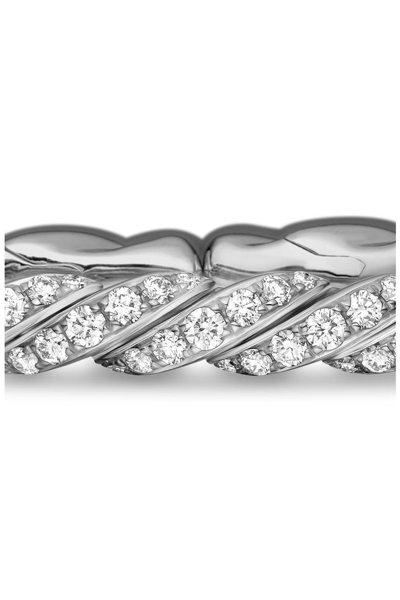 Paveflex Bracelet with Diamonds in White Gold, 5mm, Alternate, color, SILVER