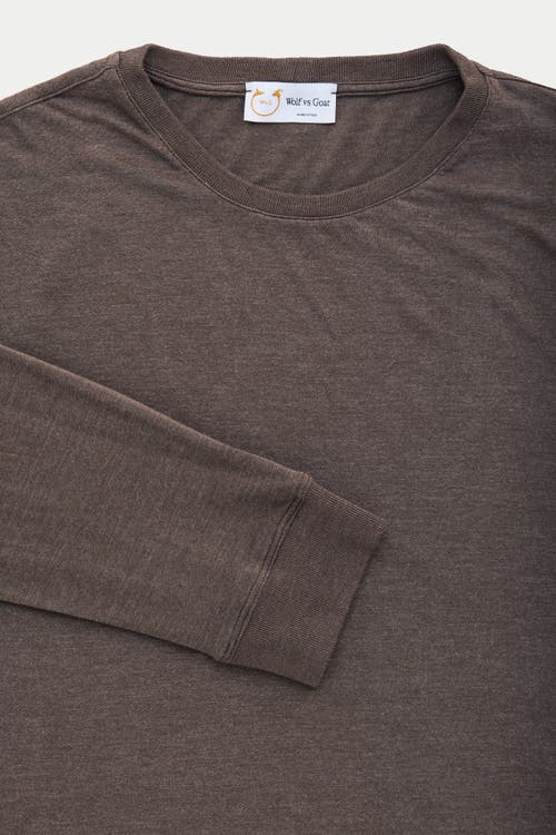 Wolf Vs. Goat (wvg) Light Weight Viscose Sorona Long Sleeve Crew Neck T-shirt In Black
