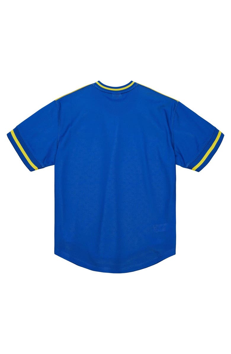 Mitchell & Ness Men's Mitchell & Ness  Gold Golden State Warriors Jumbotron 3.0 Mesh V-Neck T-Shirt, Alternate, color, Gold