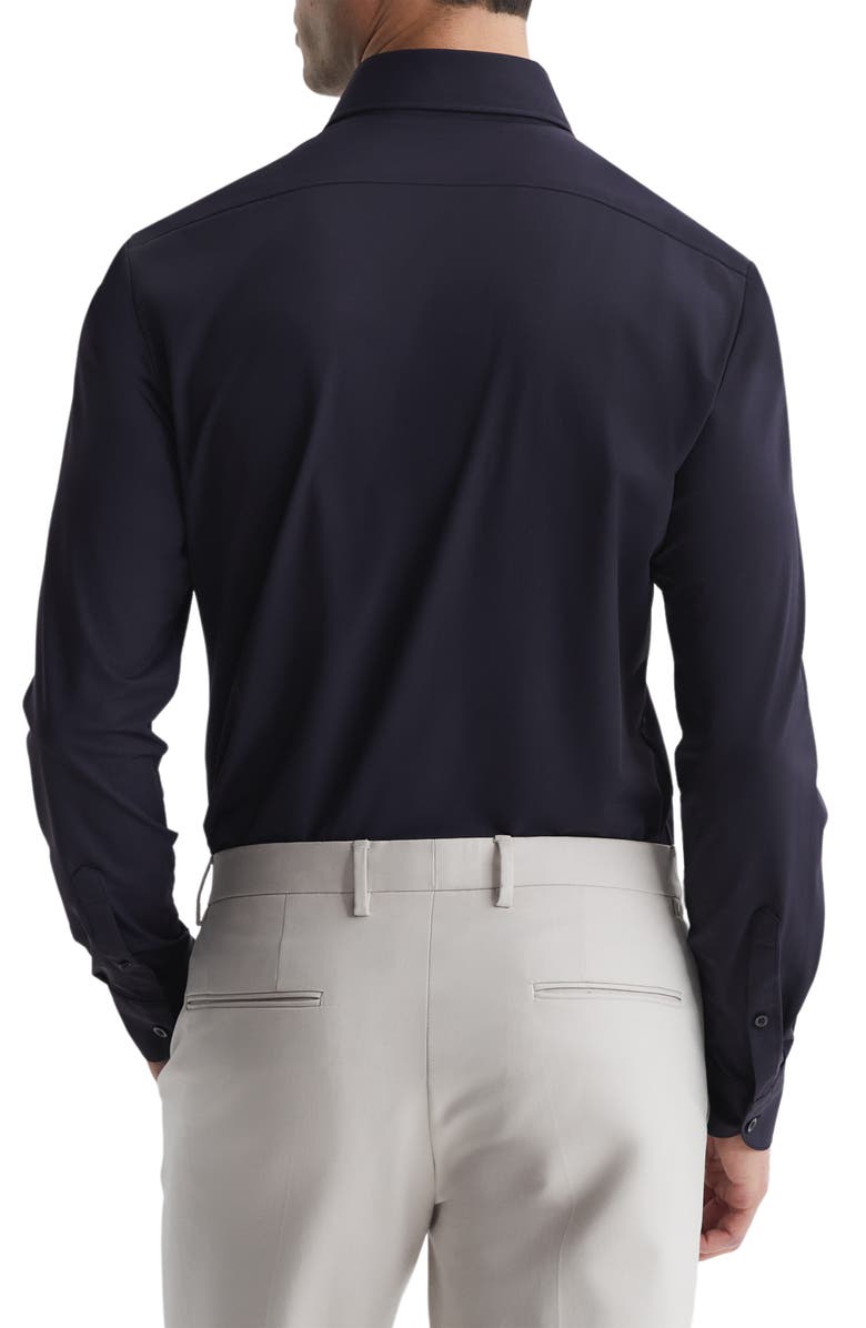 Reiss Voyager Button-Up Shirt, Alternate, color, Navy