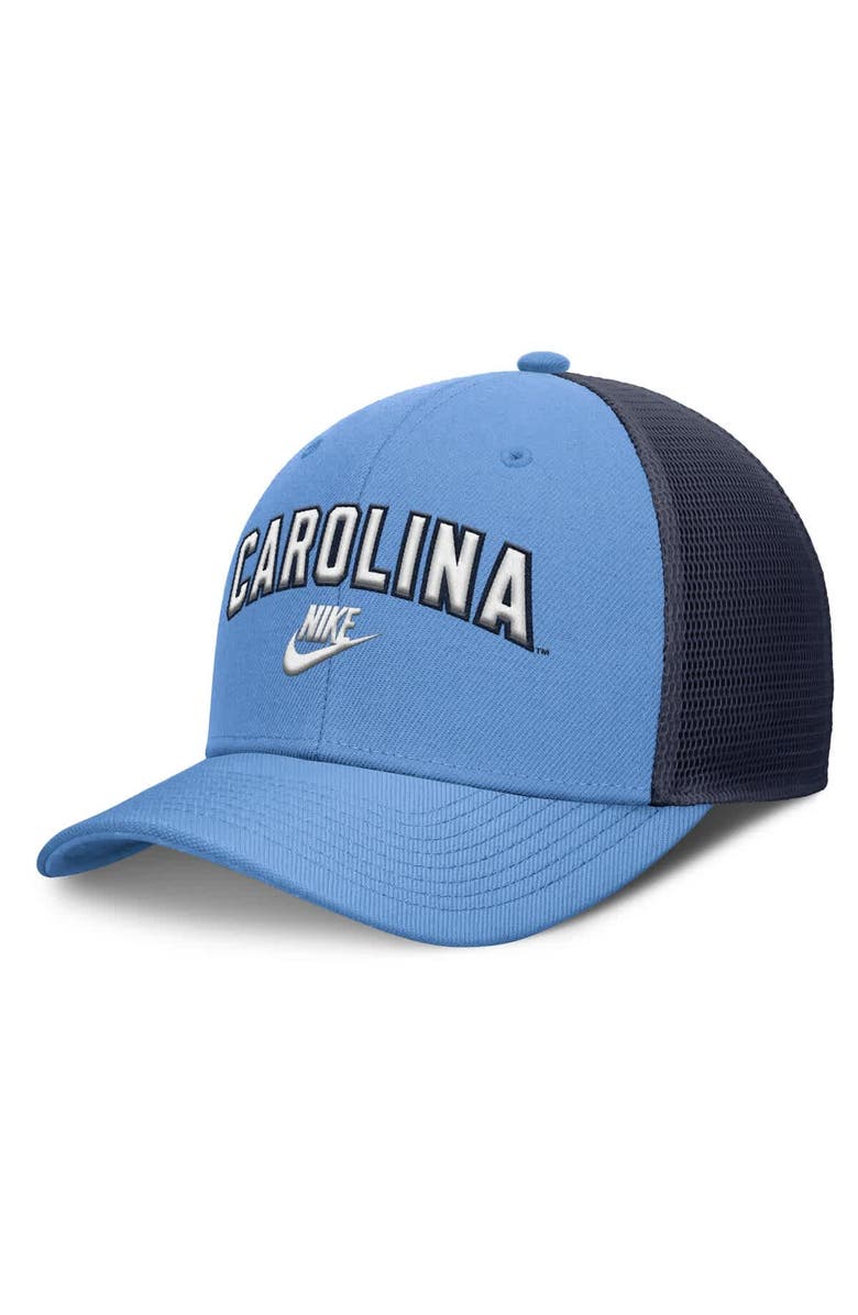 Nike Men's Nike Carolina Blue/Navy North Carolina Tar Heels Legacy Arch Rise Performance Trucker Adjustable Hat, Main, color, Light Blue