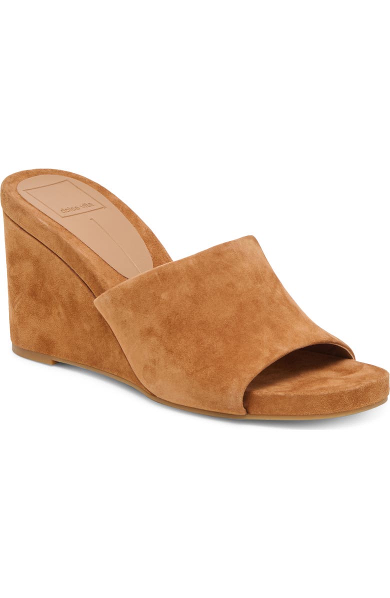 Dolce Vita Holta Wedge Sandal, Main, color, Brown Suede
