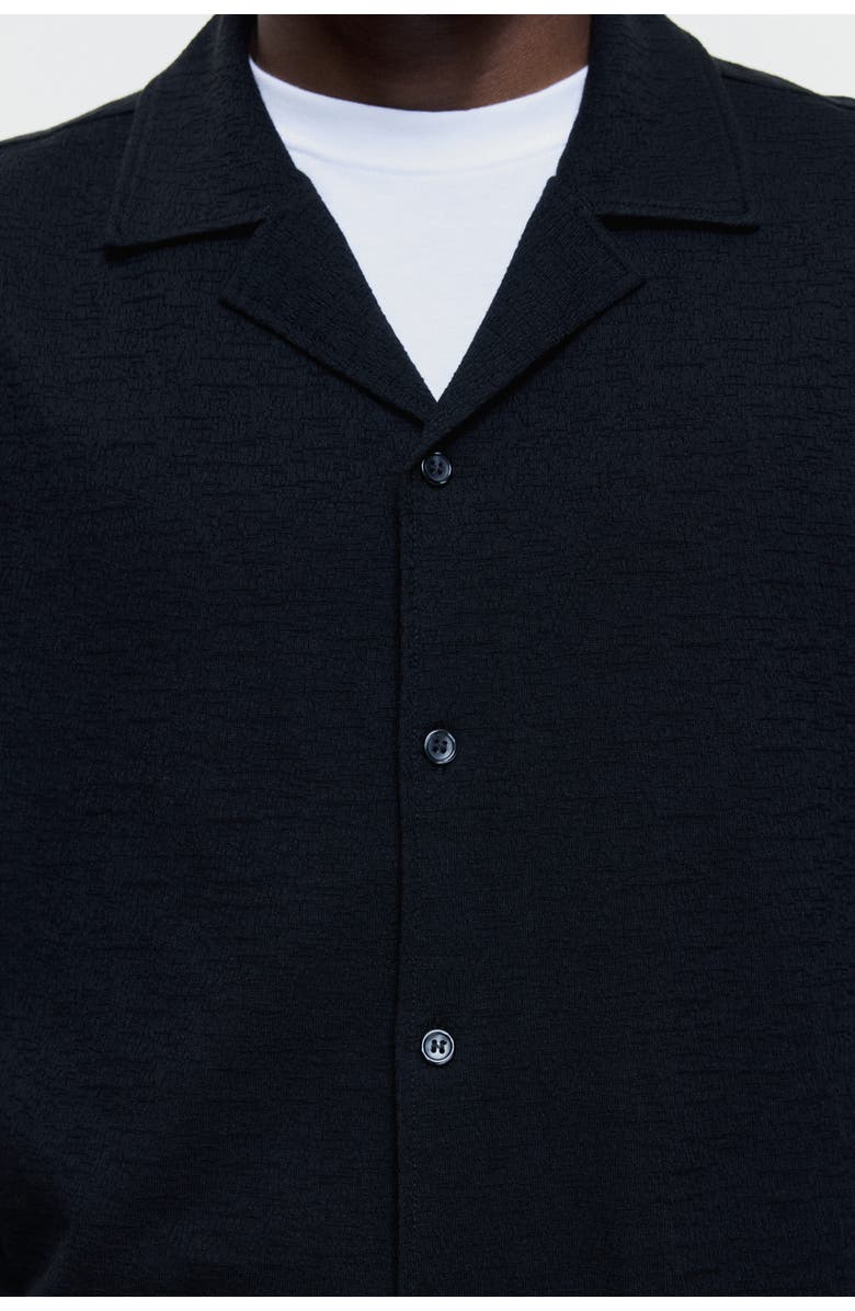 H&M Regular-fit resort shirt, Alternate, color, Black