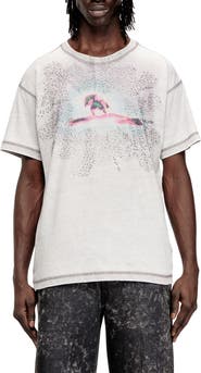 DIESEL® T-Norm Rhinestone Embellished Cotton Graphic T-Shirt