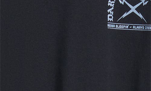 Dark Seas Rowboat Long Sleeve Graphic T-shirt In Black