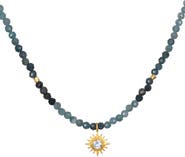Satya Jewelry Channeling Wisdom Sapphire Starburst Beaded Choker