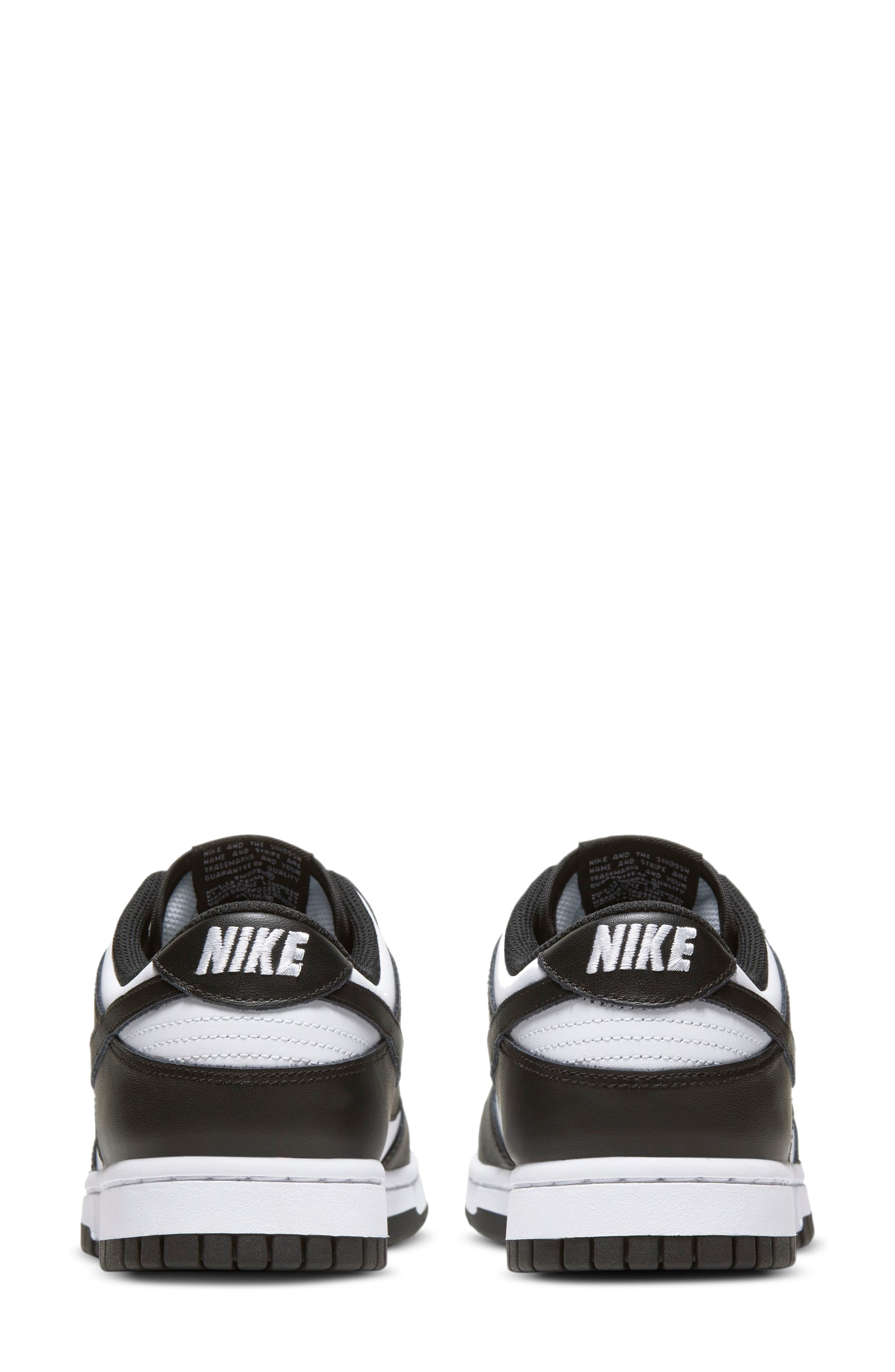 Nike Dunk Low Basketball Sneaker, Alternate, color, White/ Black/ White