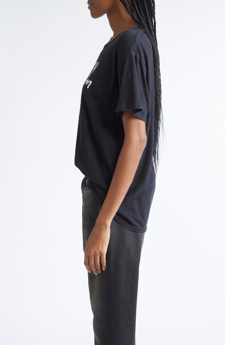 R13 Not My Problem Boyfriend Graphic T-Shirt, Alternate, color, Black