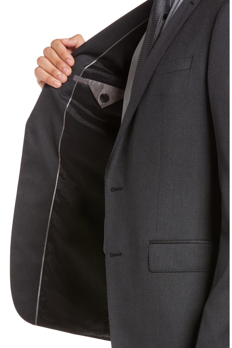Slim Fit Solid Wool Suit Jacket, Alternate, color, DK GY