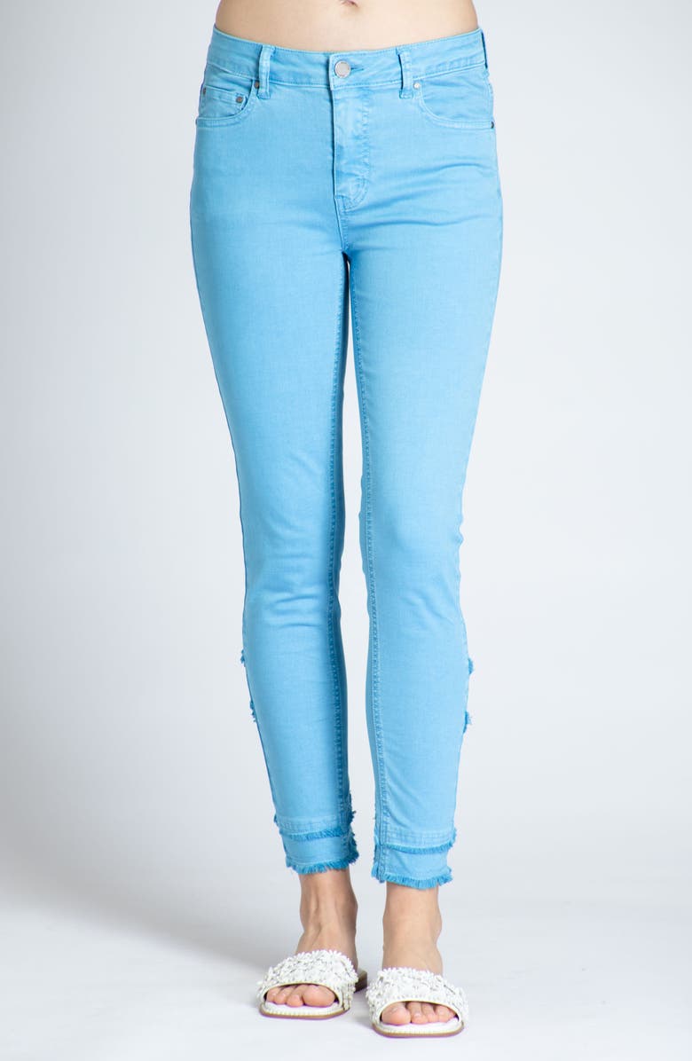 APNY Double Tulip Hem Back Skinny Jeans, Main, color, 