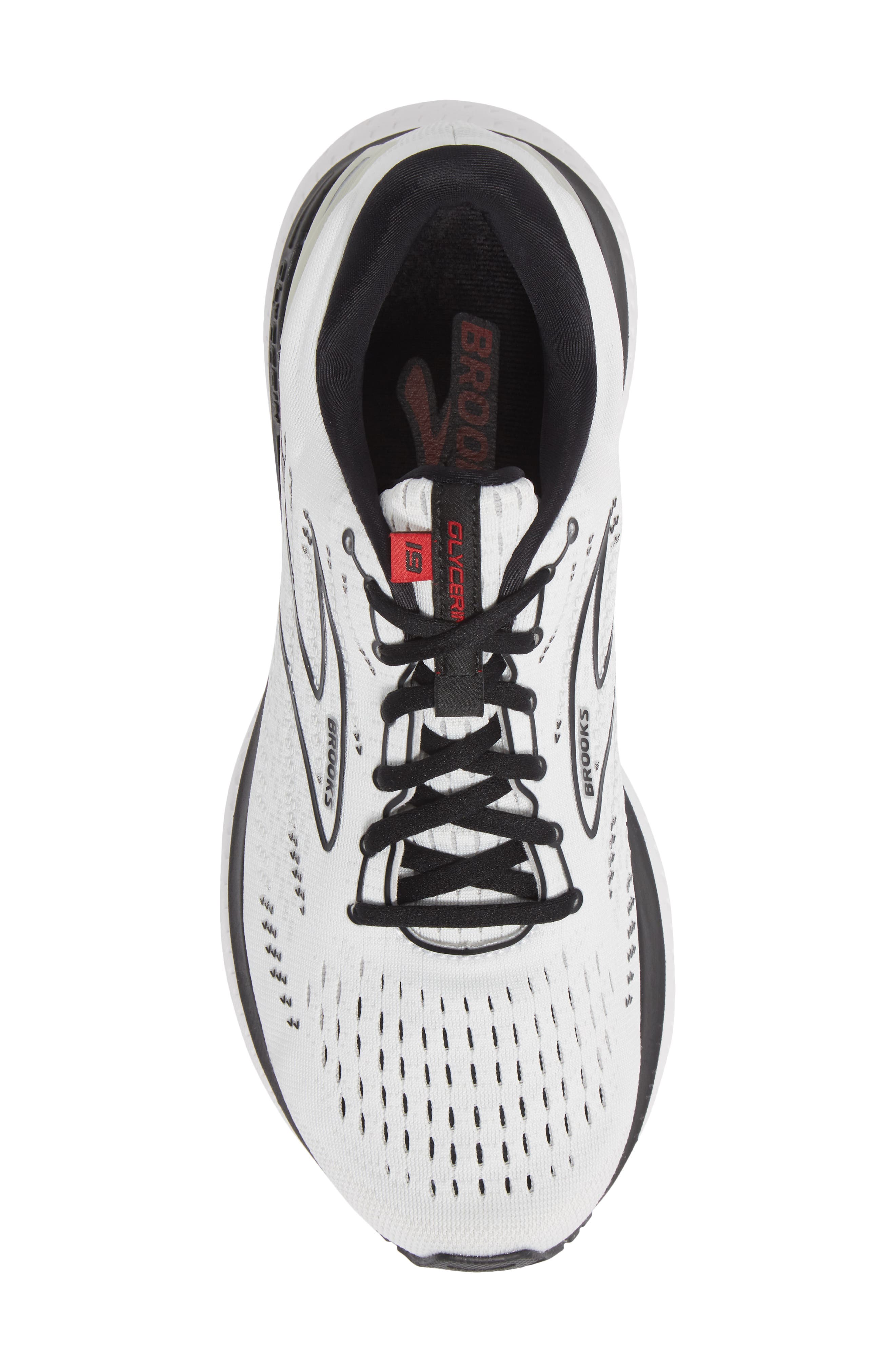 Glycerin 19 Running Shoe, Alternate, color, WHITE/ BLACK/ RED