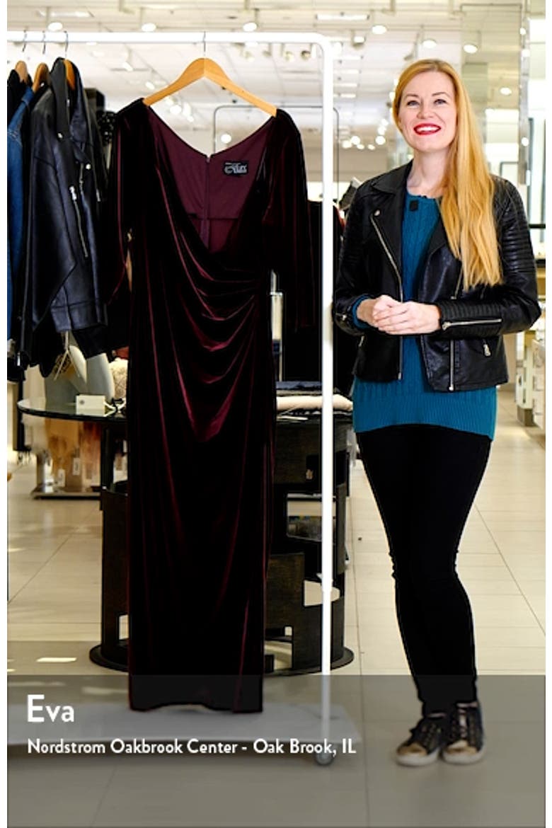 Surplice Neck Velvet Dress video