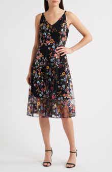 Sam Edelman Sequin Floral Mesh Dress