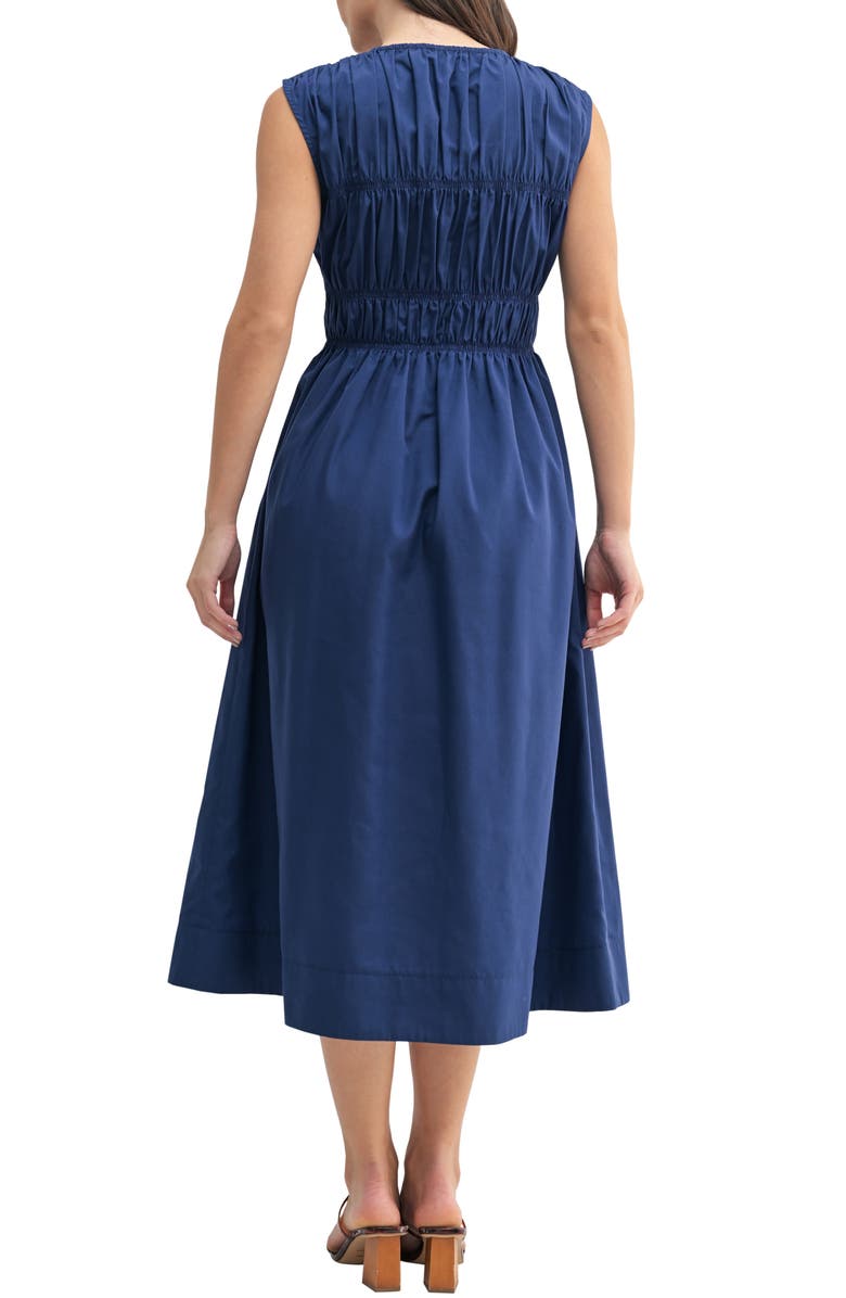 Mila Mae Tie Neck Midi Dress, Alternate, color,