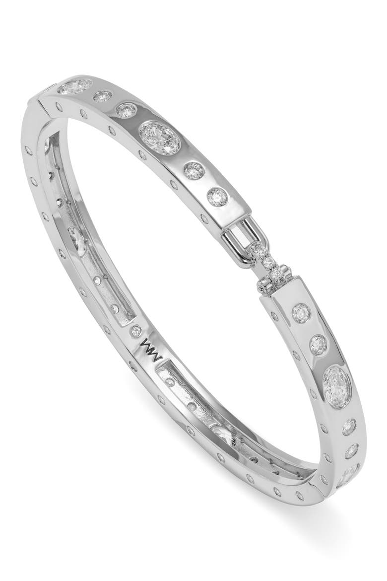 Ashley Sunset Lock Cuff, Alternate, color, SILVER-WHITE