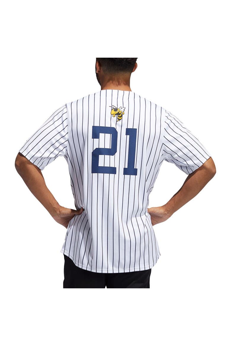Georgia Tech Graphics adidas Men's adidas #21 White Georgia Tech Yellow Jackets Button-Up ...