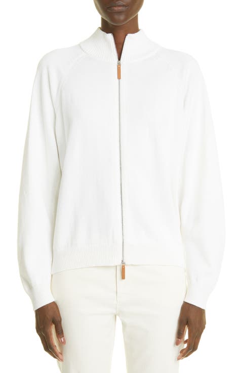 Women's Mock Neck Zip Front Sweater