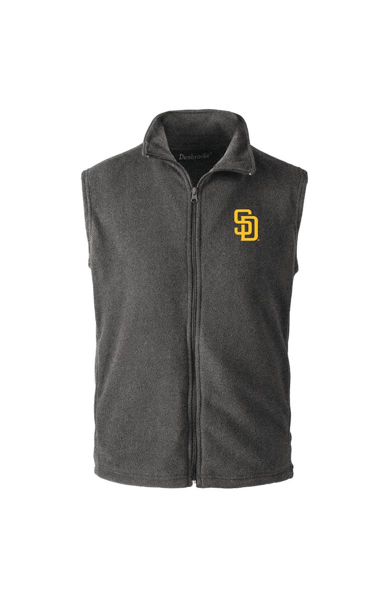 DUNBROOKE Men's Dunbrooke Gray San Diego Padres Houston Full-Zip Vest, Alternate, color, Gray