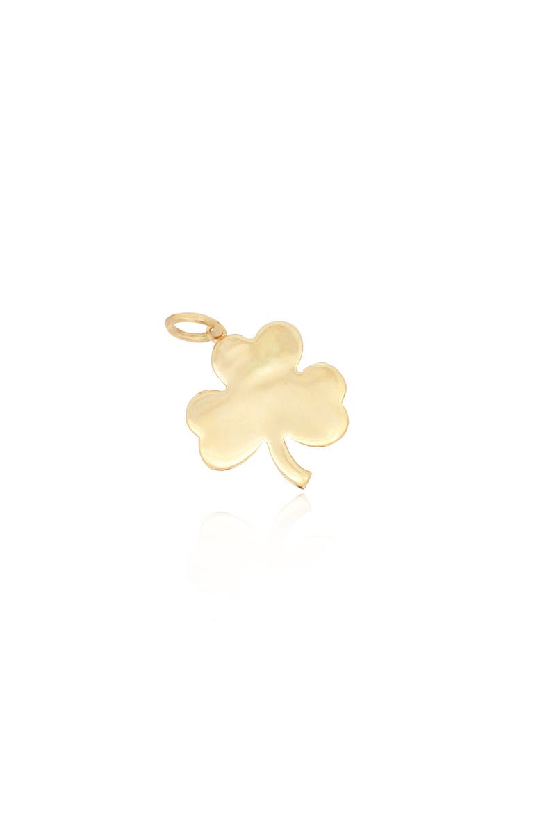 Gold Clover Charm, Main, color, Yellow Gold