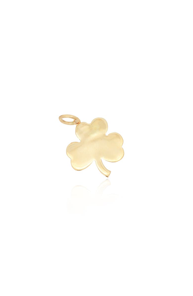 The Lovery Fine Jewelry Gold Clover Charm, Main, color, Yellow Gold